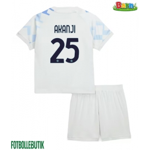 Inter Milan Manuel Akanji #25 Bortaställ Barn 2025-26 Kortärmad (+ Korta byxor)